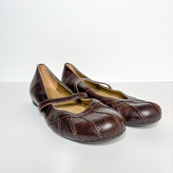 Tatami Birkenstock Brown Leather Mary Jane’s Flat Women's Shoes Size 37 6 - Picture 1 of 8